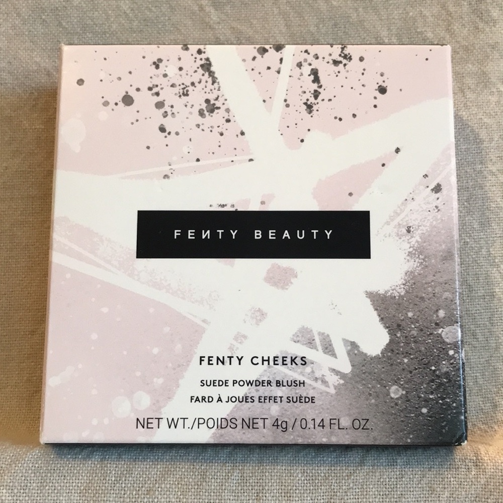 NIB ~ Fenty Beauty *Suede Powder Blush* in a Pink and White Compact.
